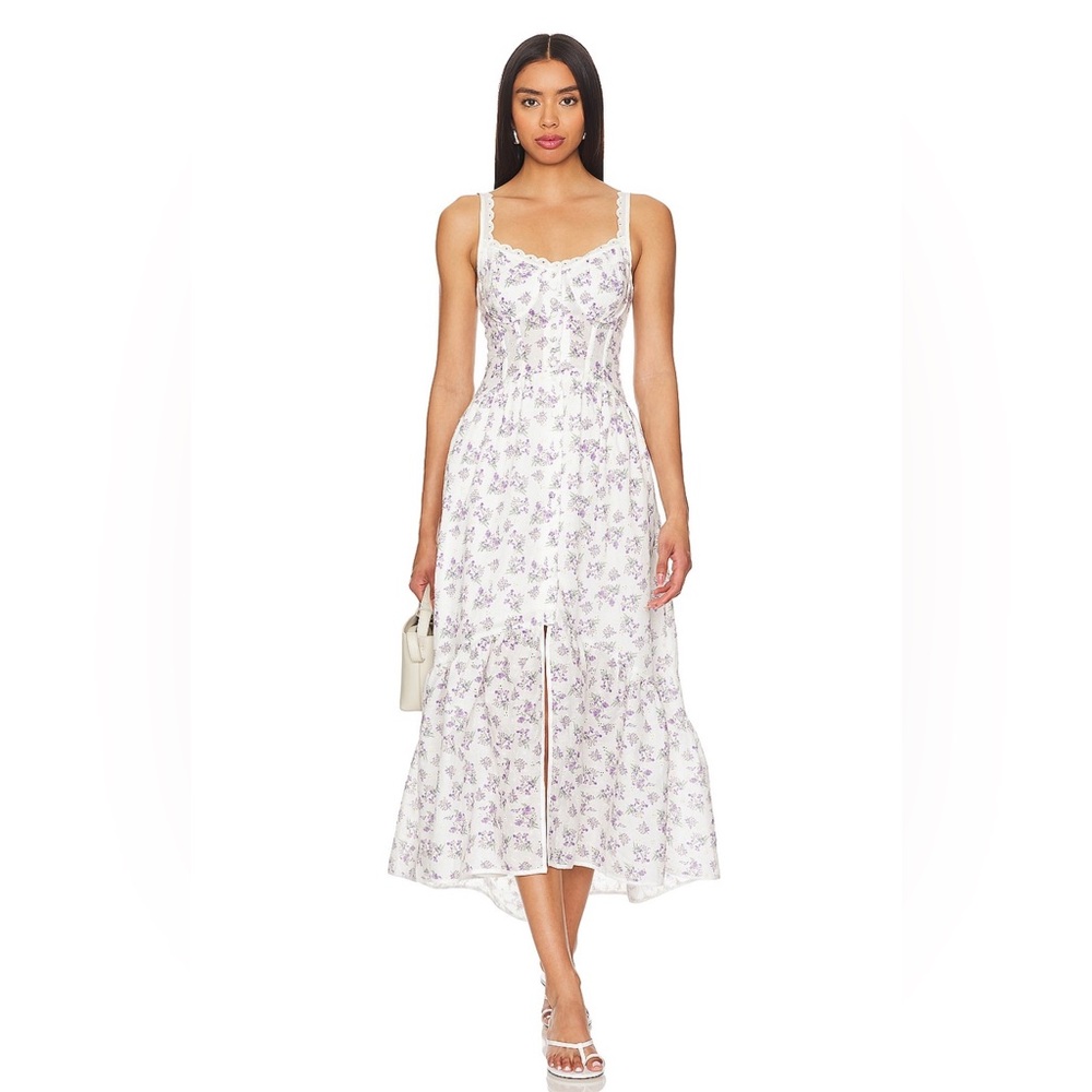 Astr the label Yamila Dress in Lavender Floral size large new